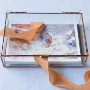 8 X 10 Clear Glass Photo Display <b>Boxes</b> with Various Depth Option - Hinged Top - Jewelry - <b>Collections</b> - Product Image 1