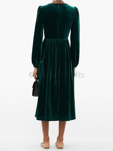 Spettacolare di cristallo-fiocco di <span class=keywords><strong>velluto</strong></span> <span class=keywords><strong>midi</strong></span> <span class=keywords><strong>vestito</strong></span> delle donne del <span class=keywords><strong>vestito</strong></span> di vendita del commercio all'ingrosso del <span class=keywords><strong>vestito</strong></span> - Product Image 2