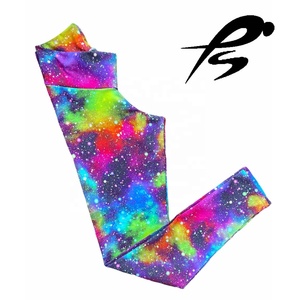 Leggings de sport imprimés pour femmes, taille mi-haute, extensibles dans les quatre sens, en Spandex/Polyester, avec cordon de serrage, pour la course et le yoga - Product Image 2
