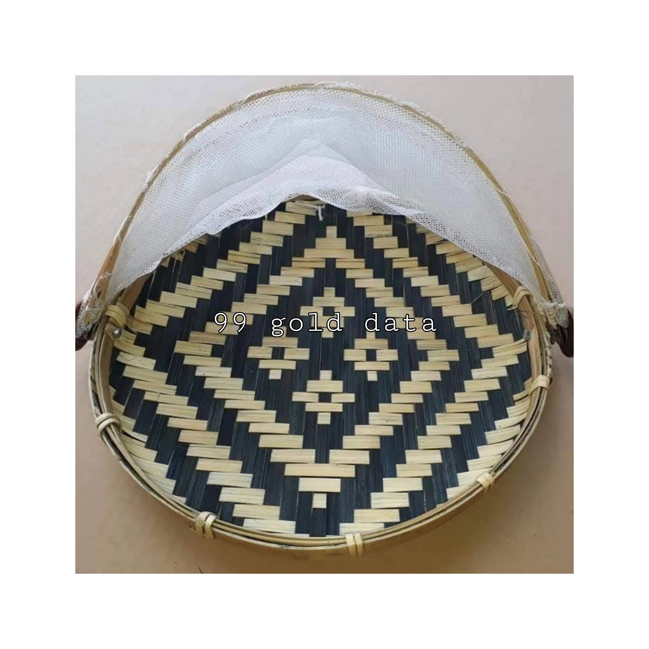 Wholesale round flat winnowing bamboo basket is of great use to your customers eco-friendly product 99 Gold Data