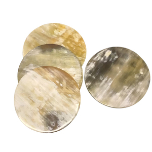 Corne en gros Sous-verres Fait Main Ustensiles De Table Corne Naturelle Sous-verres Ensemble Vente Chaude Corne Sous-verres Par Axiom Accents Maison - Product Image 4