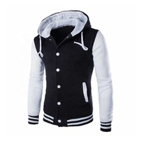 Blouson d'hiver oversize pour homme, logo brodé personnalisé, col montant, écologique, imperméable, plusieurs couleurs, style Letterman