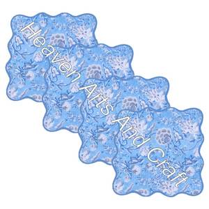 Servilletas decorativas con estampado de mano, 4 unidades - Product Image 2