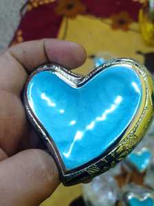 Souvenir de cœur en laiton gravé en forme de cœur, urne de crémation, fournitures commémoratives, cuivworld inde - Product Image 5