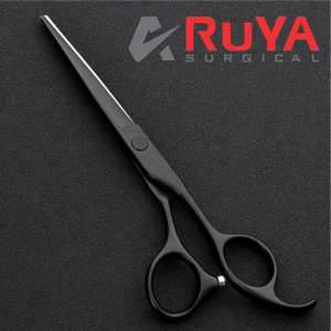 Profesional Japón 440 de acero de 6 pulgadas negro tijeras de pelo Set de 2 Pcs peluquería Barber tijeras de adelgazamiento tijeras CE - Product Image 5