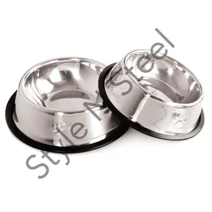 Hond Kom Reliëf Honden Voerbak Rvs Pet Feeder Rvs Hond Water Bowl Groothandel Prijs