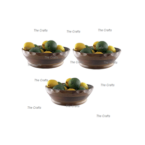 Bol à fruits en bois de différentes tailles avec des formes rondes de la meilleure qualité - Product Image 2