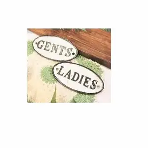 GENTS LADIES VINTAGE METAL CUSTOM SIGN