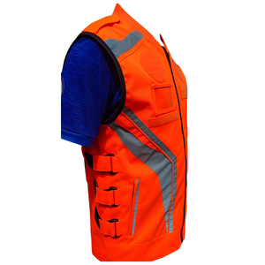 Gilet de sécurité réfléchissant orange fabriqué en usine, service OEM, approvisionnement direct d'usine, gilet haute visibilité - Product Image 3