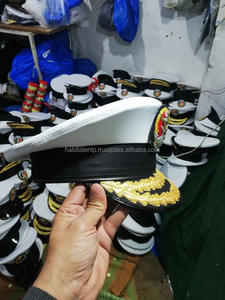Uniformes Bordados, Producción de Gorras Marítimas Malasias, Imágenes, Muestra Gratuita, Gorras con Visera Blanca - Product Image 3
