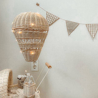 Ballon à air chaud en rotin fait main vintage, décoration murale artisanale, design magnifique, vente en gros