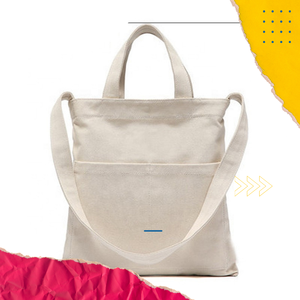 Organic Cotton Tote <b>Bag</b> | Eco Friendly Reusable Shopping Carry <b>Bag</b> with Long Shoulder Handles Custom Logo Wholesale Supply <b>Bag</b> - Product Image 5