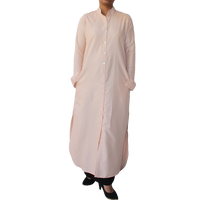 Magnifique Kaftan Abaya en Poly Chiffon ODM pour Femmes, Manches Longues, Modeste, Élégant, avec Perles, Personnalisable, Décontracté