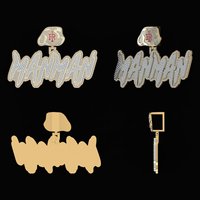 Colgante de Diamante Cultivado en Laboratorio Personalizado de Fábrica, Joyería para Mujer con Incrustaciones de Diamantes VVS, Cadena Cubana, Nombre Personalizado en 3D, Estilo Hip Hop, 12.66 Ct, Oro