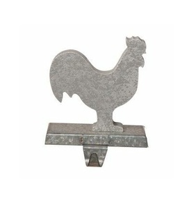 Juego de 2 soportes de calcetín de metal Soporte de calcetín de Reno tela Papá Noel eléctrico Metal Latón Soporte de calcetín de Navidad - Product Image 3