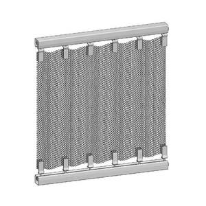 <span class=keywords><strong>Tenda</strong></span> a Rete Metallica <span class=keywords><strong>con</strong></span> Diamanti a Foro Piccolo e Onde, <span class=keywords><strong>con</strong></span> Ombreggiatura Totale - Product Image 1