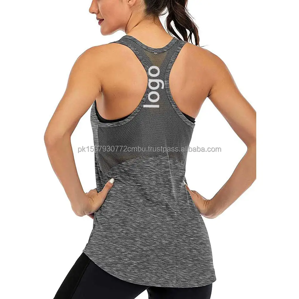 Rompi Yoga Belakang Pembalap Perempuan Singlet Olahraga Pakaian Fitness Atletik Wanita Kaus/Rompi Yoga Latihan Lari Gym Atasan Olahraga