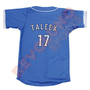 Maillot de baseball maillot d'équipe vierge maillot de softball personnalisé sublimé uniforme nom numéro Logo séchage rapide en gros col en v - Product Image 6