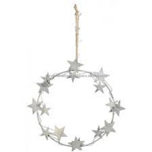 RAZVI INTERNATIONAL RI-86011 ของตกแต่งบ้านแบบแขวน ดีไซน์ดอกไม้โลหะสีขาว ทำมือ ทนทาน เป็นมิตรกับสิ่งแวดล้อม ปลอดภัย สวยงาม - Product Image 3