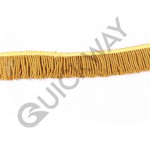 Venta al por mayor de alta calidad de encargo de doble cara de oro hecho a mano borla flecos de encaje para el uso de prendas de vestir de forma rápida industrias de venta - Product Image 2