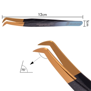 Vevor — pince à épiler, dispositif professionnel pour Extension de cils, de couleur noir et bleu ciel, enduit de diamants, étiquette privée - Product Image 5