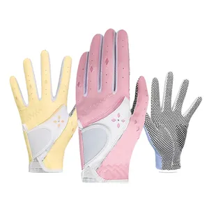高尔夫手套专业印花标志卡布雷塔皮革高尔夫手套高品质批量低价
