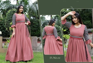 ที่สวยที่สุดในเมืองสายนำเข้าผ้าชุดยาวที่มีแฟนซีปักแขนทำงานที่มีเข็มขัดที่สวยงามและราคาต่ำ - Product Image 2