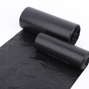 Bathroom Plastic Bags <b>Black</b> Garbage HDPE Star <b>sealed</b> Plastic Garbage Bags on Roll for Europe Market Trash Can Liner Bin Liner - Product Image 4