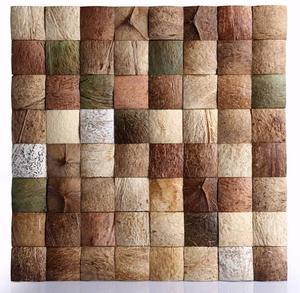 Rivestimento di pavimentazione delle mattonelle di mosaico del pannello di parete delle coperture dello scudo decorativo nero marrone naturale originale - Product Image 1