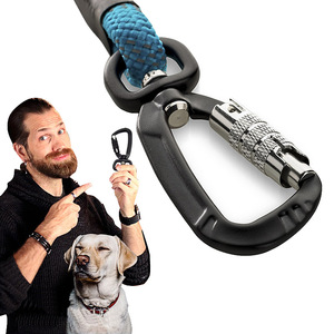 2025 nhiệm vụ nặng nề đi bộ đường dài nhôm Carabiner leo núi đa công cụ 4Kn xoay Carabiner móc cho Dây Xích Chó - Product Image 2