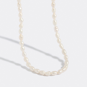 داينتي الباروك المياه العذبة اللؤلؤ قلادة ضفيرة واحدة اللؤلؤ المختنق قلادة للسيدات الصيف نمط - Product Image 6