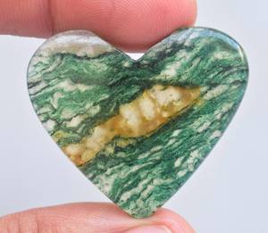 Pierre précieuse naturelle 100% naturelle, pierre précieuse en forme de cœur, Bio Aventurine, ample - Product Image 2