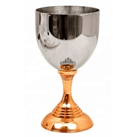 Kaca anggur piala tembaga baja Indian artvilla-300 ML-peralatan Bar untuk rumah, restoran & Bar