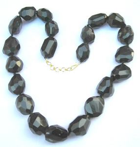 Black <b>Onyx</b> Faceted Tumbled Stone <b>Necklace</b> - Product Image 1