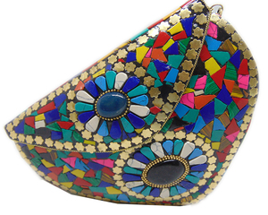 Envelope Box luxury designer assorted designs & colors Multi Mosaic Stone Custom Color Fashion Acrylic Clutch <b>Pink</b> <b>Purse</b> - Product Image 1