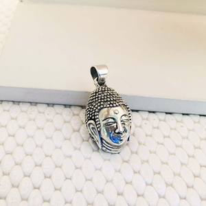 925 argent Sterling minimaliste bouddha pendentif personnalisé à la main bijoux religieux pour le bouddhisme plaine fabrication de bijoux accessoire - Product Image 2