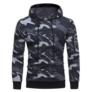 Sudadera con capucha de algodón 100% de gran tamaño para hombre, Top de ganchillo con cuello levantado de lana completa, diseño personalizado bordado en diferentes colores - Product Image 1