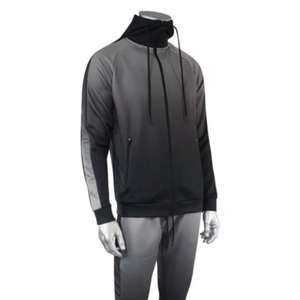 ชุดวอร์มผู้ชายแบบเป็นมิตรกับสิ่งแวดล้อม ระบายอากาศได้ดี กันลม สำหรับฤดูหนาว ปรับแต่งสีไล่ระดับได้ มีเชือกผูก ชุดออกกำลังกายแบบมีซิปและกระเป๋า  ไซส์พลัส - Product Image 1