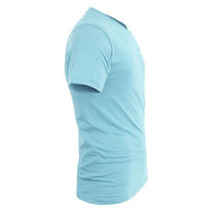 เสื้อยืดคอวีสำหรับผู้ชายผ้าฝ้าย100% ระบายอากาศลายพื้นพิมพ์ดิจิตอลแบบถักผ้าว่างเปล่า - Product Image 4