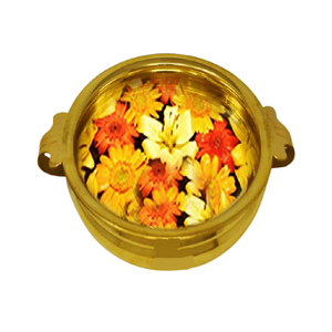 Urli de Latón Color Dorado con Calidad Exclusiva, Forma Redonda, Florero Urli para Decoración del Hogar y Bodas - Product Image 3