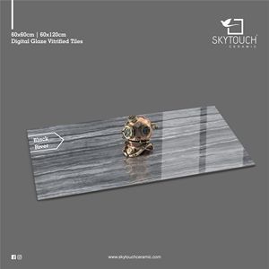 Carreaux de sol en porcelaine polie Inde Blanc grisâtre Grande unité intérieure goutte à goutte Carreaux de sol en porcelaine 600x1200 Carreaux vitrifiés - Product Image 3