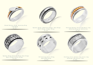 Bague de Spinner à Texture en argent massif 18k, pour fabrication de bijoux, bracelet fait à la main, bas prix - Product Image 3