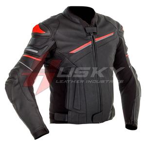 Ropa deportiva personalizada de alta calidad para hombre, chaqueta de carreras de motos de cuero de vaca, protectores certificados CE, estampado a prueba de viento - Product Image 5