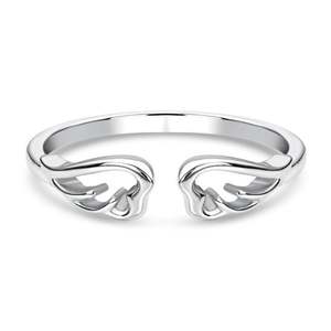 Anillos de banda de alas de Ángel con certificación IGI de Plata de Ley 925, fabricante de joyería en línea de la India, el mejor precio de fábrica al por mayor, lo último - Product Image 1