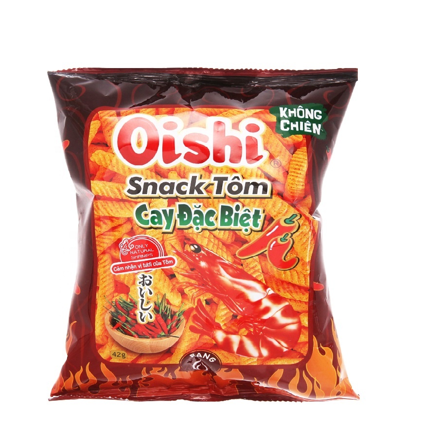 Лучшая закуска для морепродуктов, закуска Oishi, специальная горячая креветка, 40 г x 60 пакетов