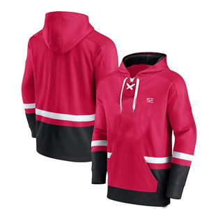 Chándal de hockey sobre hielo con cuello atado de gran tamaño, ropa de entrenamiento, sudaderas con capucha personalizadas de hockey sobre hielo 2025 - Product Image 1