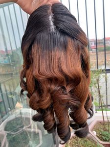 Highlight <b>Brown</b> Color <b>Wig</b> Vietnamese HD Luxury Front Closure Virgin Cuticle Aligned Remy Hair Single Weft Extensions - Product Image 6