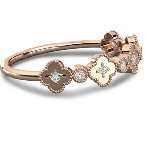 Anillo de compromiso de colección para mujer con diamantes naturales certificados de laboratorio IGI Ingemco precios al por mayor certificados en India - Product Image 2