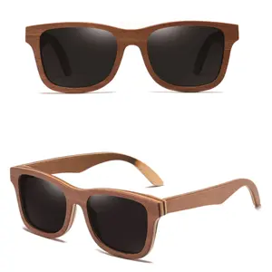 sunglasses lens polarized wood wooden eyewear recycle popular model unisex summer cheap ecofriendly