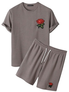 High Quality Cotton <b>Men's</b> T-shirt Shorts With Custom Rose Embroidered 100% Cotton <b>Men's</b> T Shirts Collection From Bangladesh - Product Image 2